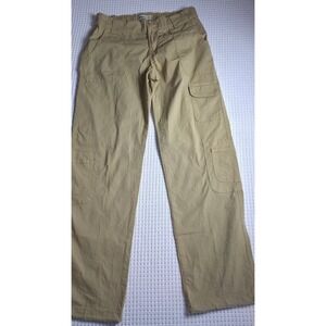Lovegen Cargo Pants Women 9/30 Tan Fair Utilitarian Drawstring Hem Multi-Pocket